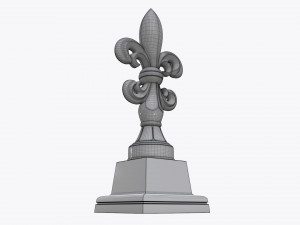 sculptured lily statuette 3D Model