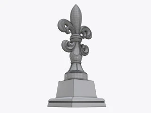 sculptured lily statuette 3D Model