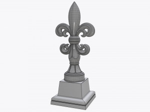sculptured lily statuette 3D Model