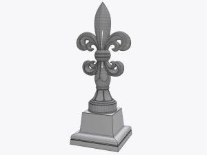 sculptured lily statuette 3D Model