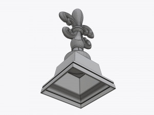 sculptured lily statuette 3D Model