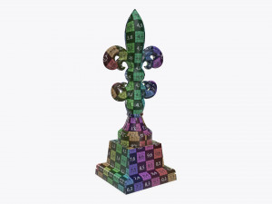 sculptured lily statuette 3D Model