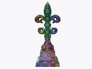 sculptured lily statuette 3D Model