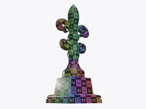sculptured lily statuette 3D Model