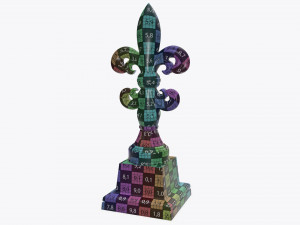 sculptured lily statuette 3D Model