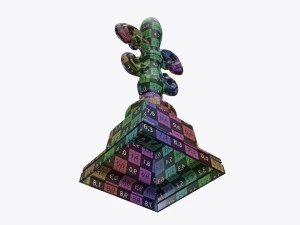 sculptured lily statuette 3D Model