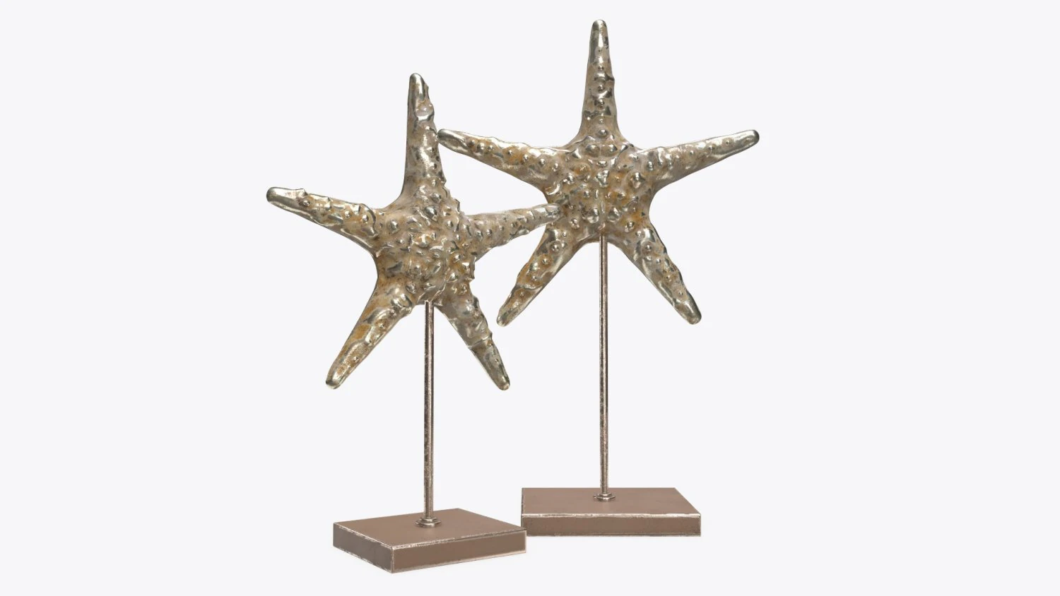sculptured sea star statuette 3D Model .c4d .max .obj .3ds .fbx .stl .blend 