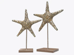 sculptured sea star statuette 3D Model