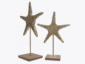 sculptured sea star statuette 3D 모델
