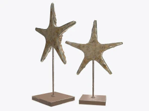 sculptured sea star statuette 3D Model