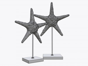 sculptured sea star statuette 3D 모델