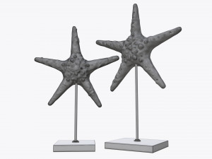 sculptured sea star statuette 3D 모델