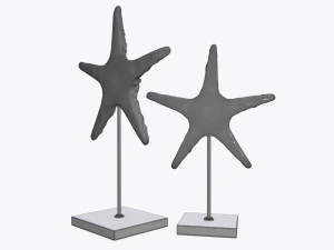 sculptured sea star statuette 3D Model