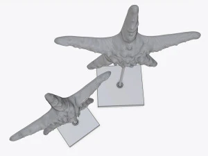 sculptured sea star statuette 3D Model