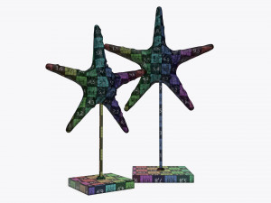 sculptured sea star statuette 3D 모델