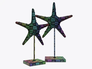 sculptured sea star statuette 3D Model