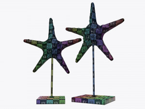 sculptured sea star statuette 3D 모델