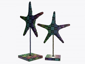 sculptured sea star statuette 3D 모델