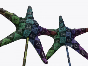 sculptured sea star statuette 3D 모델