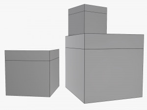 old stylized wooden box with lock Modelo 3D