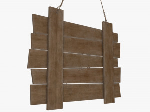 wall clock wooden stylized 3D Model