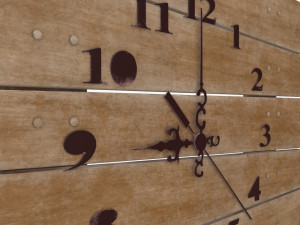 wall clock wooden stylized 3D Model