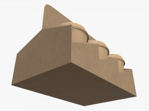 biodegradable medium coffee cup cardboard lid with holder Modèle 3D