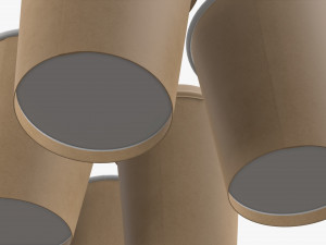 biodegradable medium coffee cup cardboard lid with holder Modèle 3D