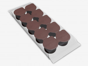 coffee creme jars sealed in transparent wrap mock-up Modelo 3D