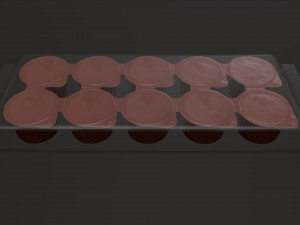 coffee creme jars sealed in transparent wrap mock-up 3D 模型