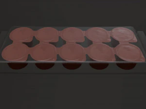coffee creme jars sealed in transparent wrap mock-up 3D Model