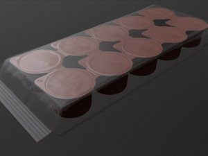coffee creme jars sealed in transparent wrap mock-up 3D 模型