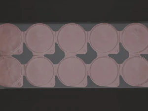 coffee creme jars sealed in transparent wrap mock-up 3D Model