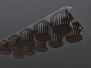 coffee creme jars sealed in transparent wrap mock-up 3D 模型
