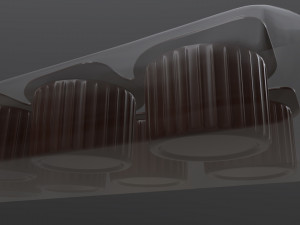 coffee creme jars sealed in transparent wrap mock-up 3D 模型