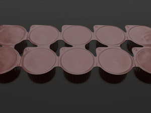 coffee creme jars sealed in transparent wrap mock-up 3D 模型