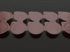 coffee creme jars sealed in transparent wrap mock-up 3D Model
