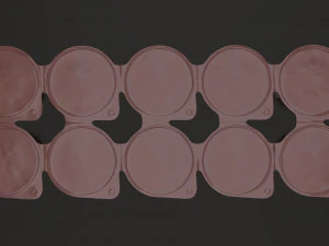 coffee creme jars sealed in transparent wrap mock-up 3D Model