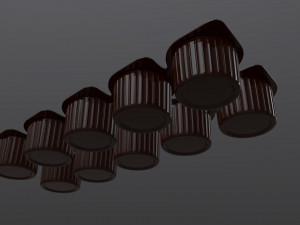 coffee creme jars sealed in transparent wrap mock-up 3D 模型