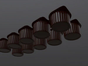 coffee creme jars sealed in transparent wrap mock-up 3D Model