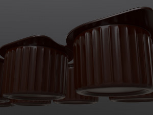 coffee creme jars sealed in transparent wrap mock-up 3D 模型
