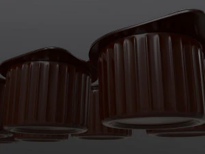 coffee creme jars sealed in transparent wrap mock-up 3D Model