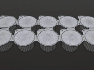 coffee creme jars sealed in transparent wrap mock-up 3D Model