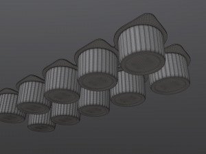 coffee creme jars sealed in transparent wrap mock-up 3D 模型