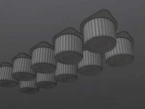 coffee creme jars sealed in transparent wrap mock-up 3D Model