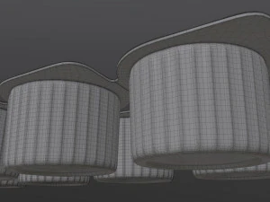 coffee creme jars sealed in transparent wrap mock-up 3D Model