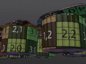 coffee creme jars sealed in transparent wrap mock-up 3D Model