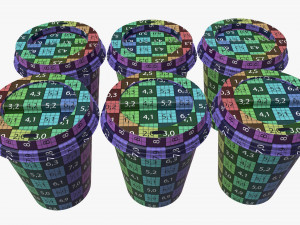 disposable paper coffee cup plastic lid and holder 02 3D Model