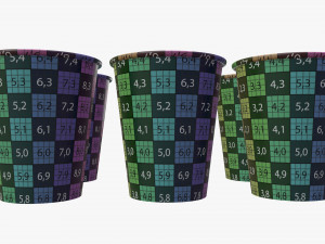 disposable paper coffee cup plastic lid and holder 02 3D Model