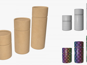 coffee cup lid paper package sachet foil bag stirrer 3D Model